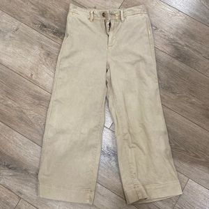 Gap High Rise Wide-Leg Crop Khakis